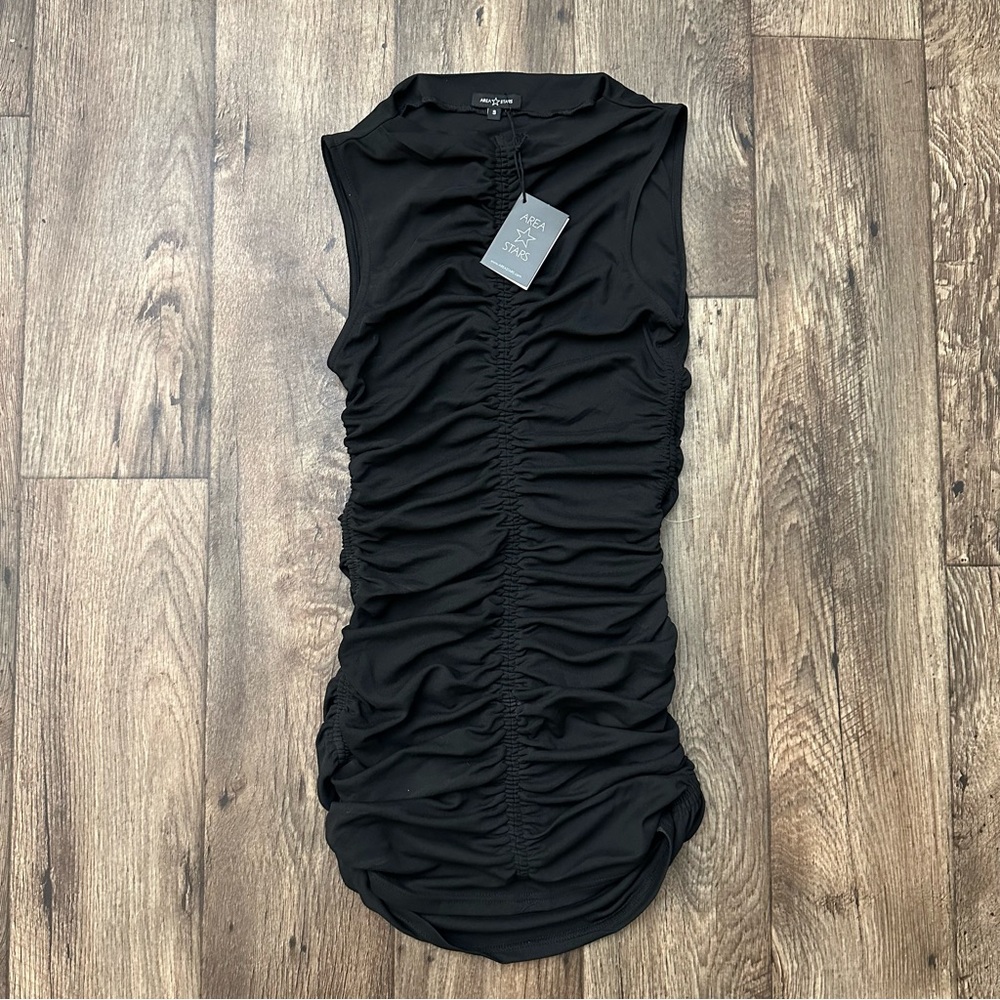 Area Stars mini black slim party night club dress womens Size S black